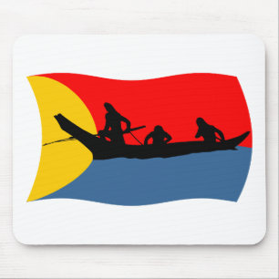 Tapis de souris du drapeau de la tribu Clatsop
