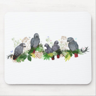 Tapis de souris du parti Gray Parrot