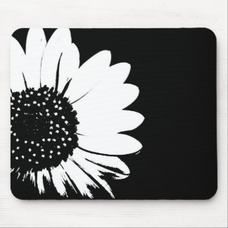 Tapis de souris du tournesol B&W