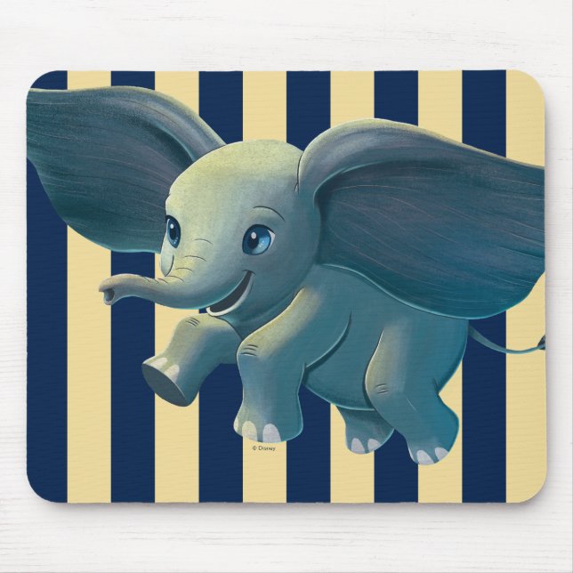 Tapis De Souris Dumbo | Flying Dumbo Peint Art (Devant)