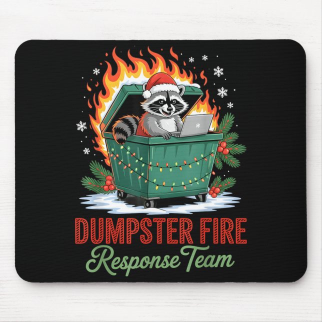 Tapis De Souris Dumpster Fire Resnse Team Leader Christmas  (Devant)