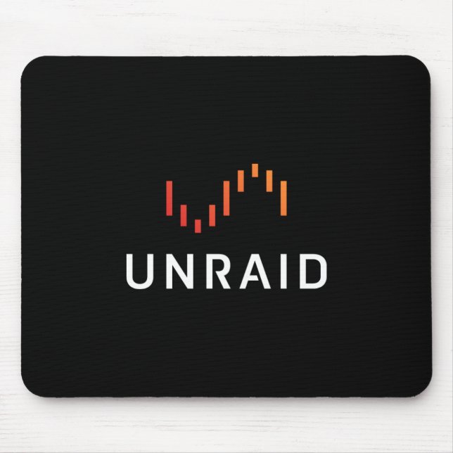 Tapis de souris d'Unraid - noir (Devant)