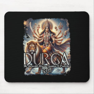 Tapis De Souris Durga Goddess War Mythologie hindoue Devi Shakti
