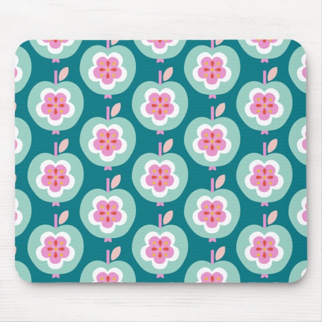 Tapis De Souris Dutch Retro Apple Turquoise (Devant)