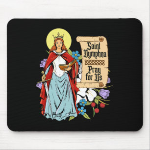 Tapis De Souris Dymphna Pureté Lily Patron Saint Santé mentale Cha