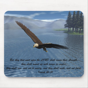 Tapis De Souris Eagle avec l'écriture sainte