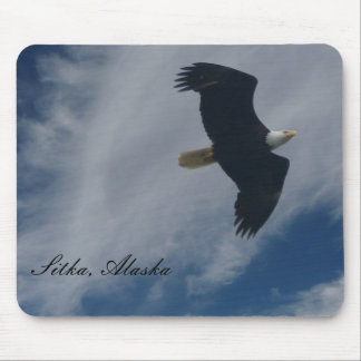 Tapis De Souris Eagle chauve américain dans Sitka, Alaska