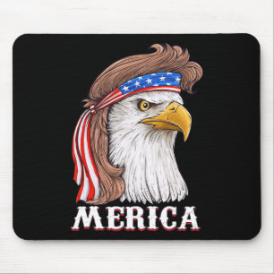 Tapis De Souris Eagle Mullet 4 juillet États-Unis Drapeau américai