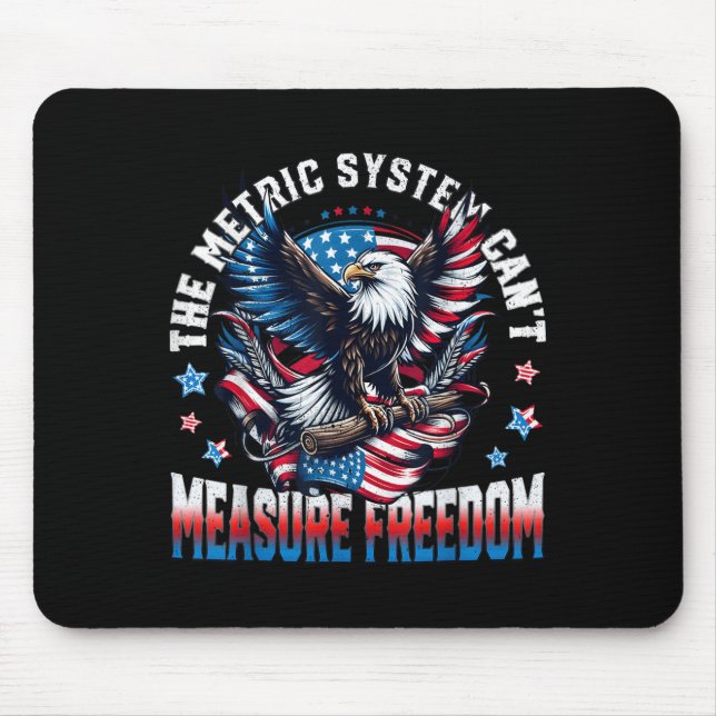 Tapis De Souris Eagle Usa Drapeau Le système métrique ne peut pas  (Devant)
