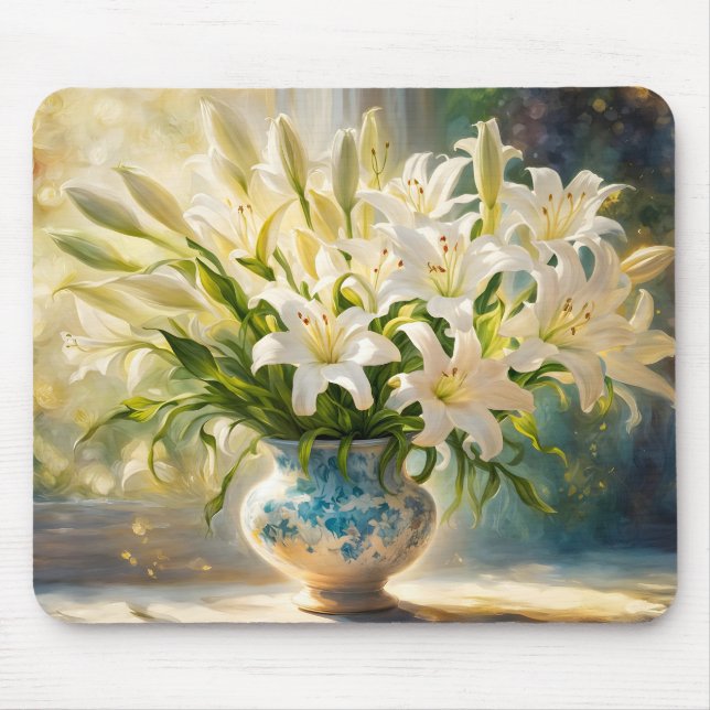 Tapis De Souris Easter Lilies & Vase (Devant)