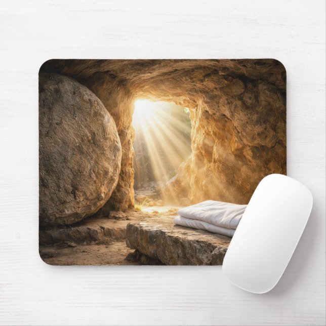 Tapis De Souris Easter Resurrection Morning Empty Tomb (Avec souris)