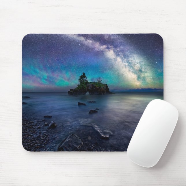 Tapis De Souris Eau | Lac Supérieur Minnesota (Avec souris)