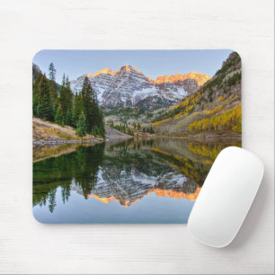 Tapis De Souris Eau   Maroon Bells Lake Aspen Trees