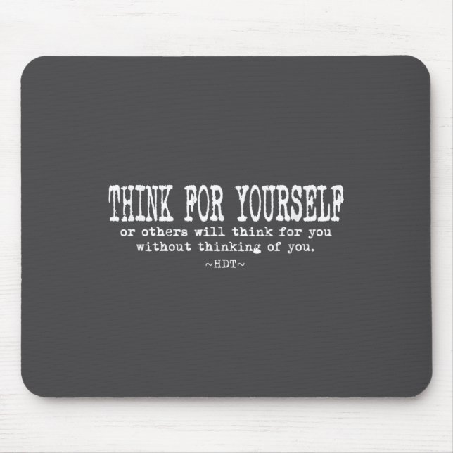 Tapis De Souris Eau Quote Motivation Insrational - Think For Yours (Devant)
