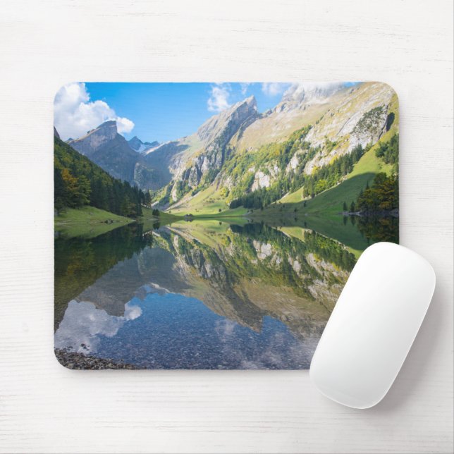 Tapis De Souris Eau | Seealpsee Lac Alpes suisses Suisse (Avec souris)