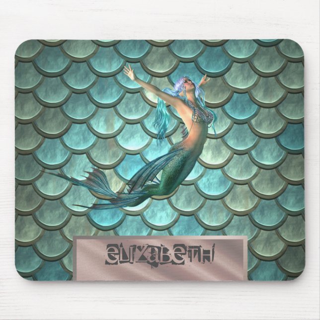 Tapis De Souris Écailles de queue de sirène (Devant)