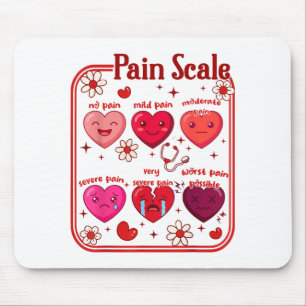 Tapis De Souris Échelle de douleur Heart Candy Trauma Infirmière T
