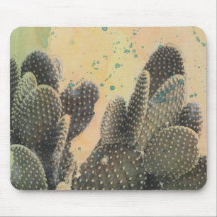 Tapis De Souris Éclaboussure verte du cactus   de désert