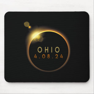 Tapis De Souris Éclipse solaire 2024 État Ohio Total Éclipse solai