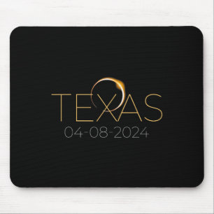 Tapis De Souris Éclipse solaire 2024 État Texas Total Éclipse sola