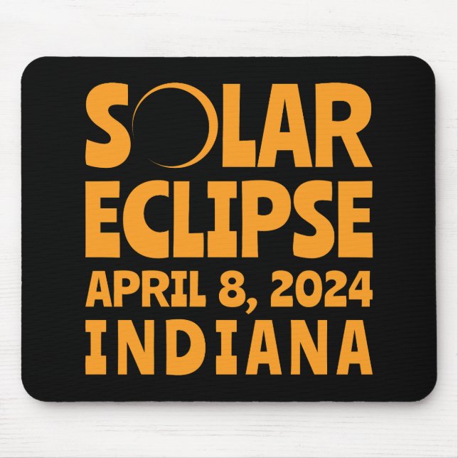 Tapis De Souris Éclipse solaire 2024 Indiana (Devant)