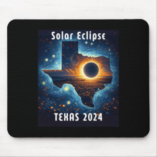 Tapis De Souris Éclipse solaire 2024 Nuit étoilée