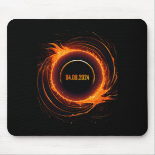 Tapis De Souris Éclipse solaire 2024 Total Éclipse solaire