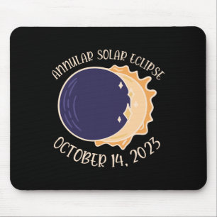 Tapis De Souris Éclipse solaire annuelle 14 oct