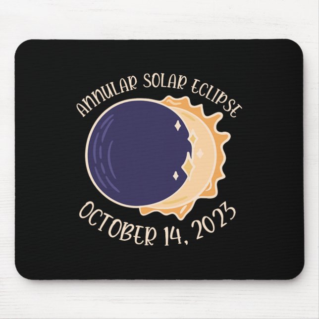 Tapis De Souris Éclipse solaire annuelle 14 oct (Devant)