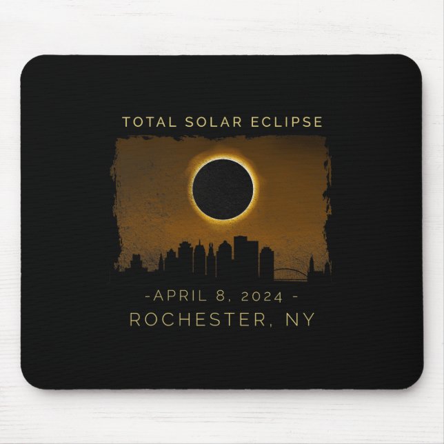 Tapis De Souris Éclipse Solaire Totale À Rochester New York (Devant)