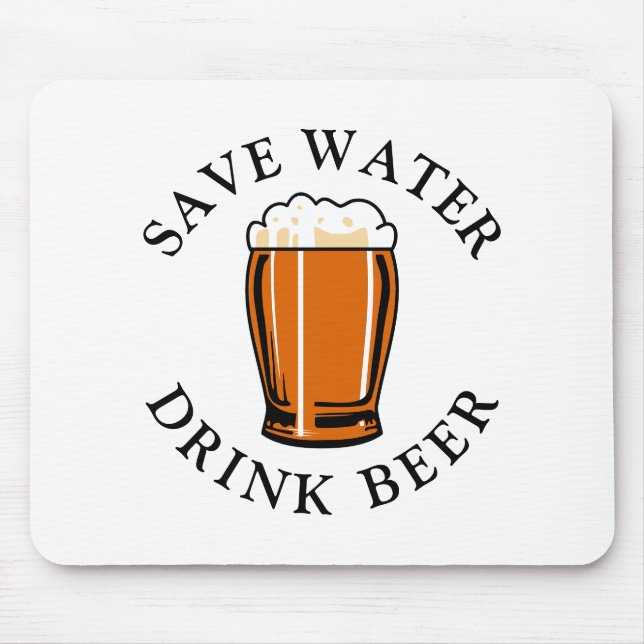 Tapis De Souris Économisez de la bière à boire (Devant)