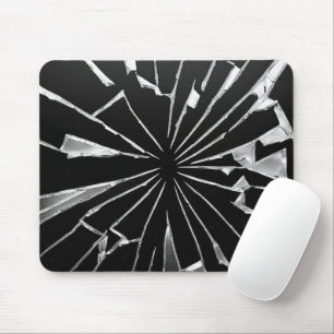 Tapis De Souris Écrans de miroir cassés sur noir