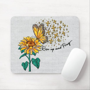 Tapis De Souris Écriture inspirée du papillon de tournesol