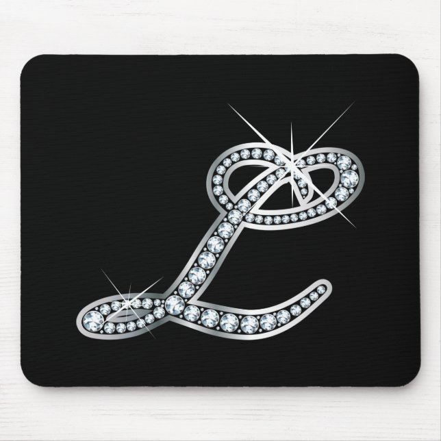 Tapis De Souris Écriture L "Diamond Bling" (Devant)