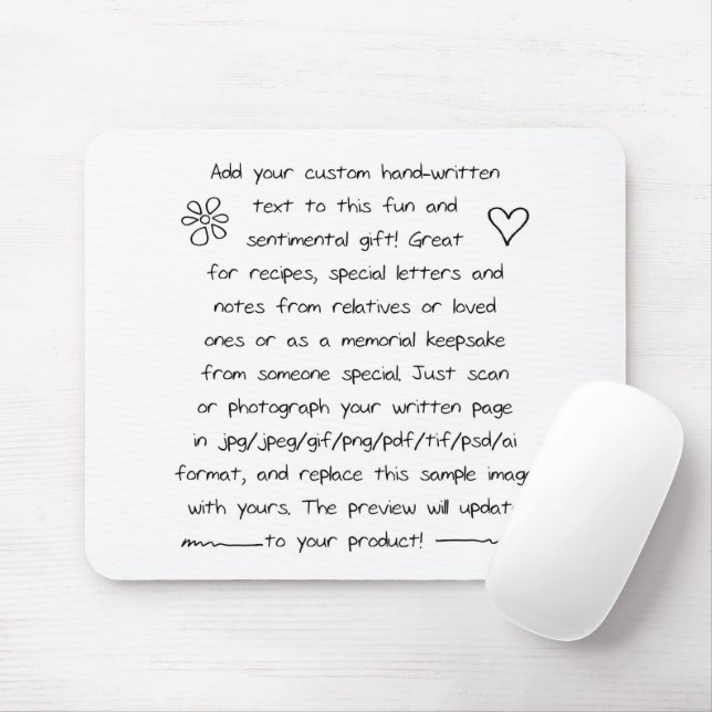 Tapis De Souris écriture personnalisée (Avec souris)