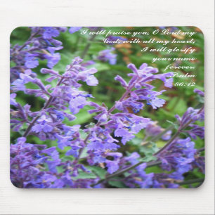 Tapis De Souris Écriture sainte pourpre Mousepad de fleur