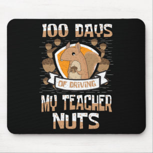 Tapis De Souris Écureuil 100 Jours De Conduite Mon Enseignant Nuts