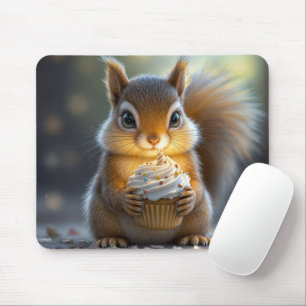 Tapis De Souris Écureuil d'anniversaire mignon