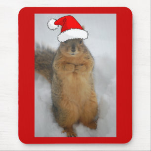 Tapis De Souris Écureuil de Noël
