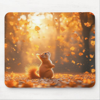 Tapis De Souris Écureuil Portrait Aimant Les Animaux Sauvages 