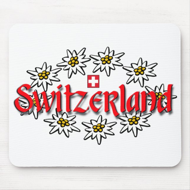 Tapis De Souris Edelweiss Mousepad de la Suisse (Devant)