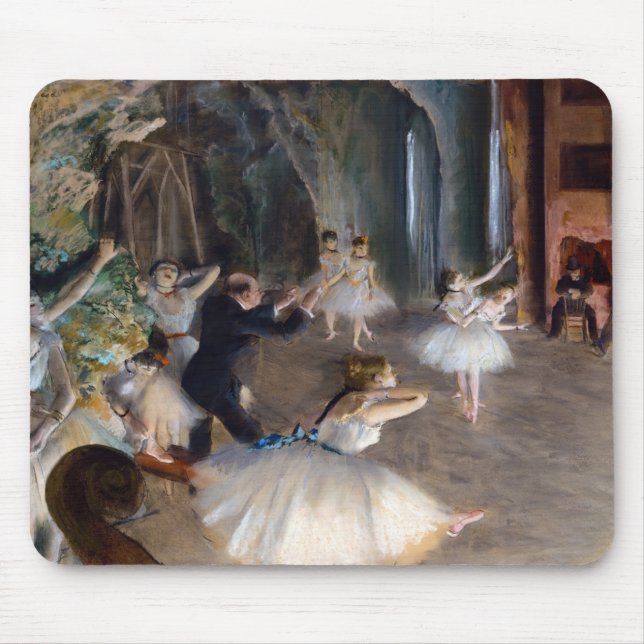 Tapis De Souris Edgar Degas - La répétition du ballet sur scène (Devant)