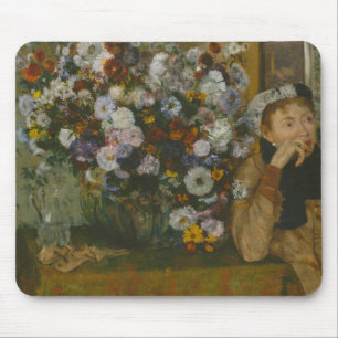 Tapis De Souris Edgar Degas - Une femme assise à côté d'un vase
