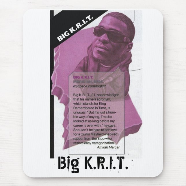 Tapis De Souris Édition limitée grand K.R.I.T. Mousepads (Devant)