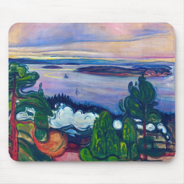 Tapis De Souris Edvard Munch - Fumée de train (Devant)