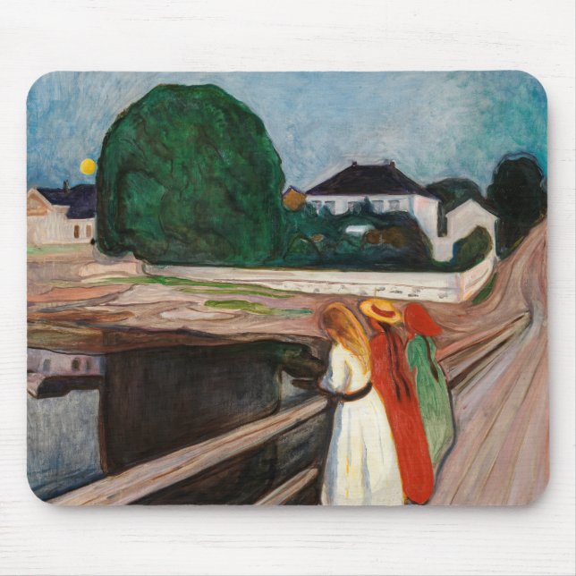 Tapis De Souris Edvard Munch - Les filles sur le pont (Devant)
