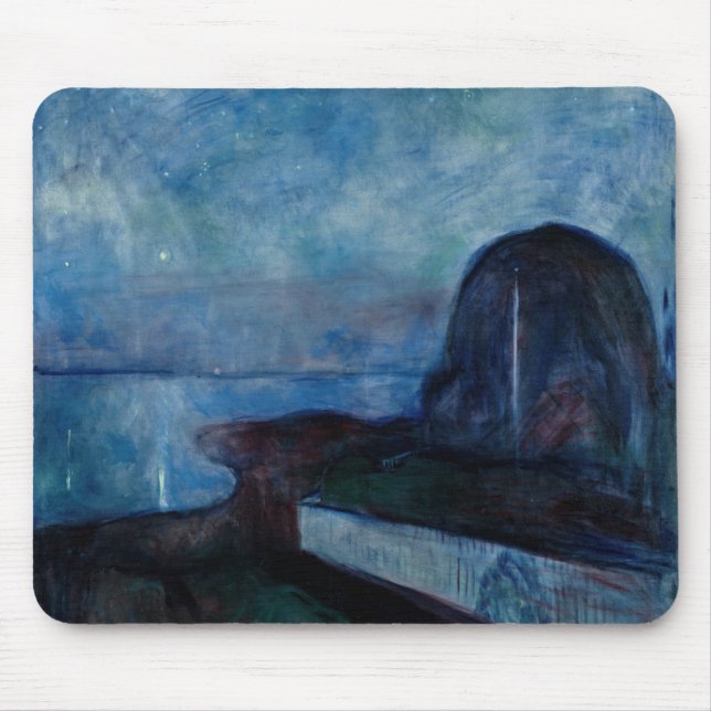 Tapis De Souris Edvard Munch - Nuit étoilée 1893 (Devant)