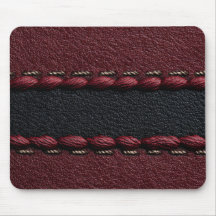 Effet cuir noir et rouge