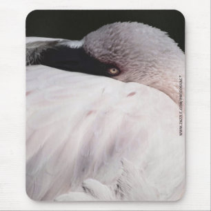Tapis De Souris Effet de dessin de portrait de flamant rose Art