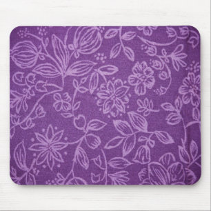 Tapis De Souris Effet floral pourpre de tissu